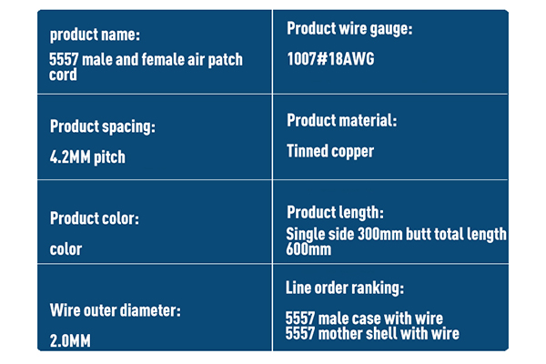 5557-2P Male And Female Aerial Plug-In Terminal Line 2P-20P Can Be Customized